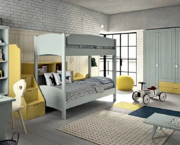 Cameretta con letto a castello N24 Nuovo Mondo di Scandola